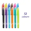 Frixion Colors Erasable Marker - 12 Color set /Value set Which Attached the Eraser Only for Friction