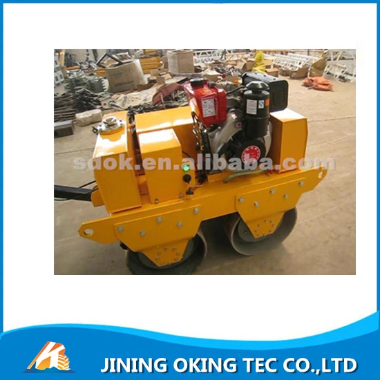 Double vibratory road roller with diesel engine,Plastic OKR-S700C new road roller price with great price