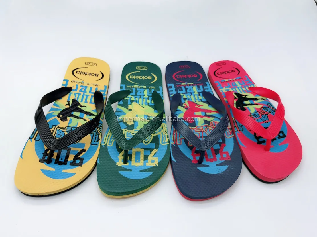 Hot Selling Custom and Wholesale Slipper for Man , Summer Flip Flops Slipper Casual Pvc Upper Flip Flops