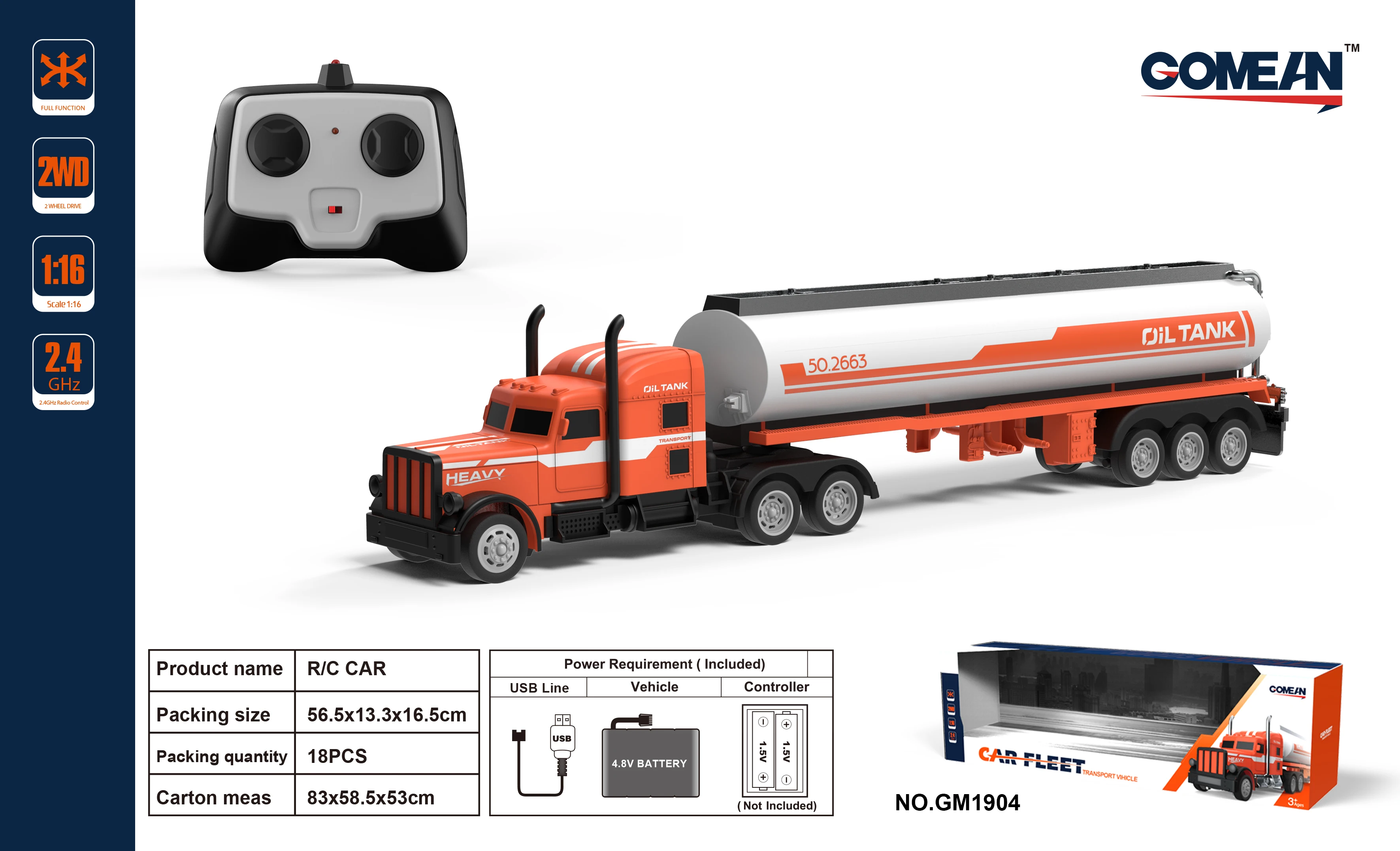 remote control truck with trailer