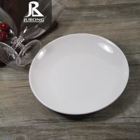 

Wholesale eco-friendly food serving custom white charger melamine round flat plate