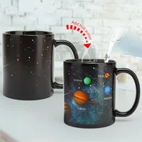 

330ML the Solar System Color Changing Ceramic Mug Heat Sensitive Coffee Mug Ceramic Color Changing Mug Drinkware OEM
