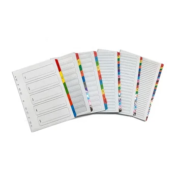 Raco Colorful Paper Cardboard File Dividers Index Document Paper ...