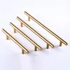 Brushed Gold Cabinet Handle Drawer Pulls Knob