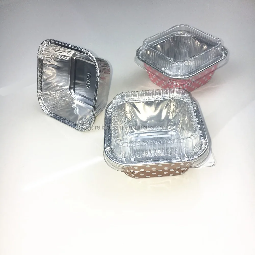 Custom printed paper lids for foil container No. 6A - PackGenie