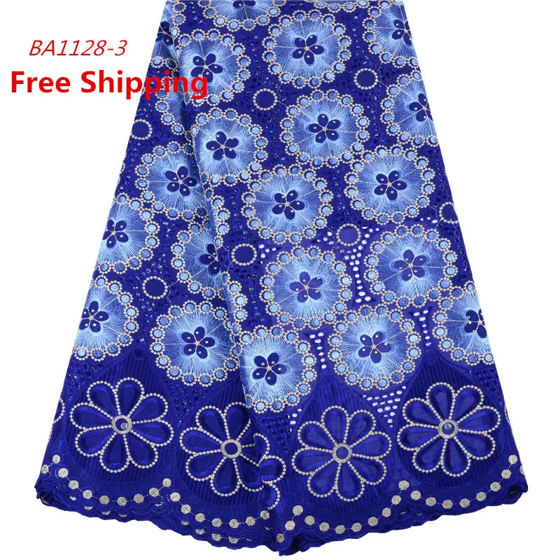 

1467 Blue African Fabric Swiss Lace Cord Laces Fabric For Nigerian Party Free Shipping, Cupion