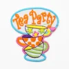 Cute tea cup custom embroidery patches