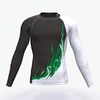 Rash guard supplier sublimation custom printed compression shirts
