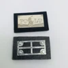 Custom High Quality Brand Name PU Leather Clothing Patch Metal Logo Label Tag