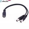 Security monitoring 12V 5521mm dc power splitter cable 1 female to 2 male 30CM