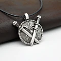 1pcs Norse Viking Necklace Antique Silver Sword Pendant Necklace Medieval Jewelry Courage Necklace Men s Gift