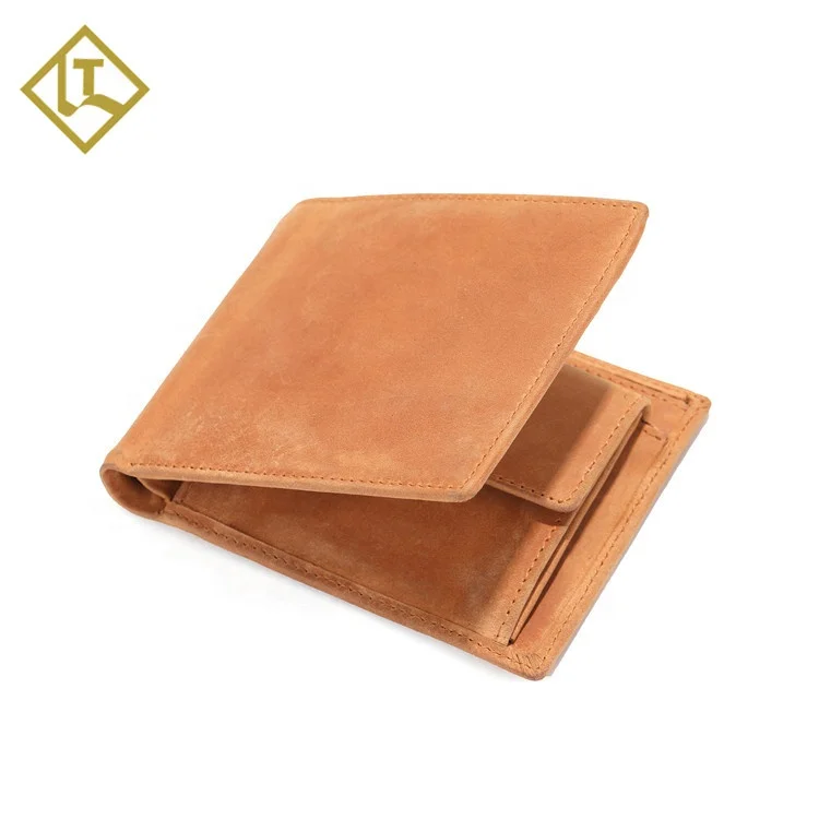 
Hot selling RFID full grain thin handmade custom minimalist slim card holder genuine leather wallet 