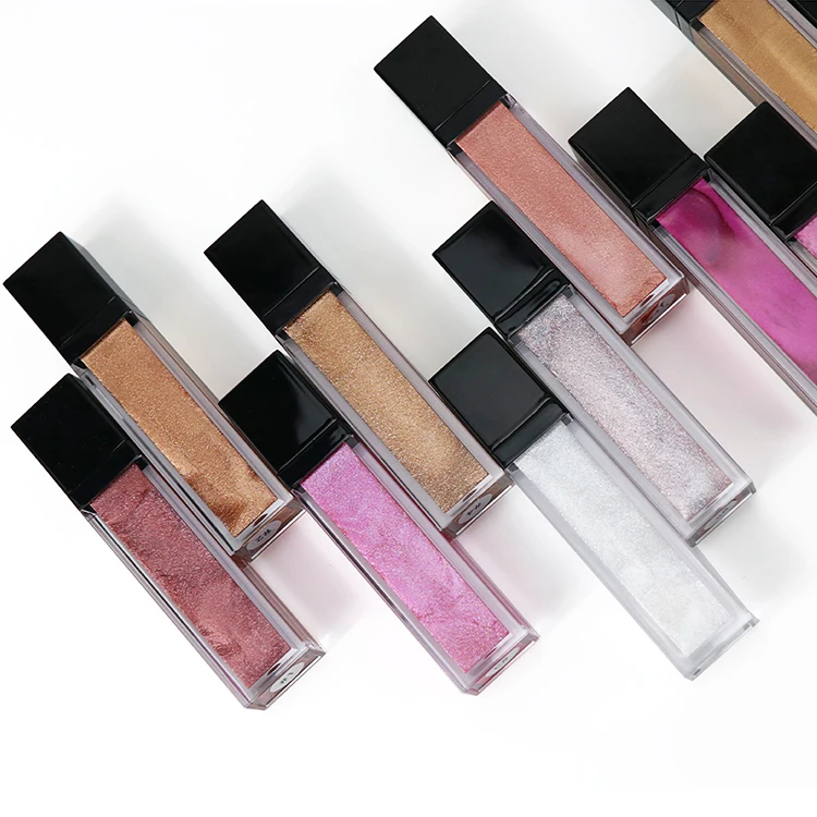 Best Selling Vegan Liquid Lipstick Shimmer Glossy Lipgloss Private Label No Label Lip Gloss Glitter