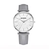 2019 World map embossed watch dial minimal watch leather strap custom logo watches