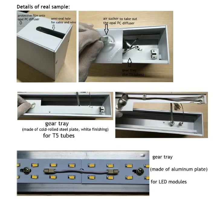 Compact LED up and down Lighting Fixtures for Offices