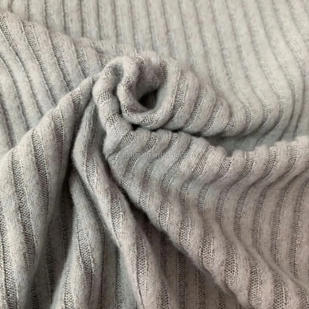 polyester rayon spandex fabric suede rayon rib knitted fabric