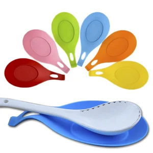 Image of Custom Spoon Rest Silicone Cooking Utensil Rest Eco-friendly Kitchen Spoon Holder