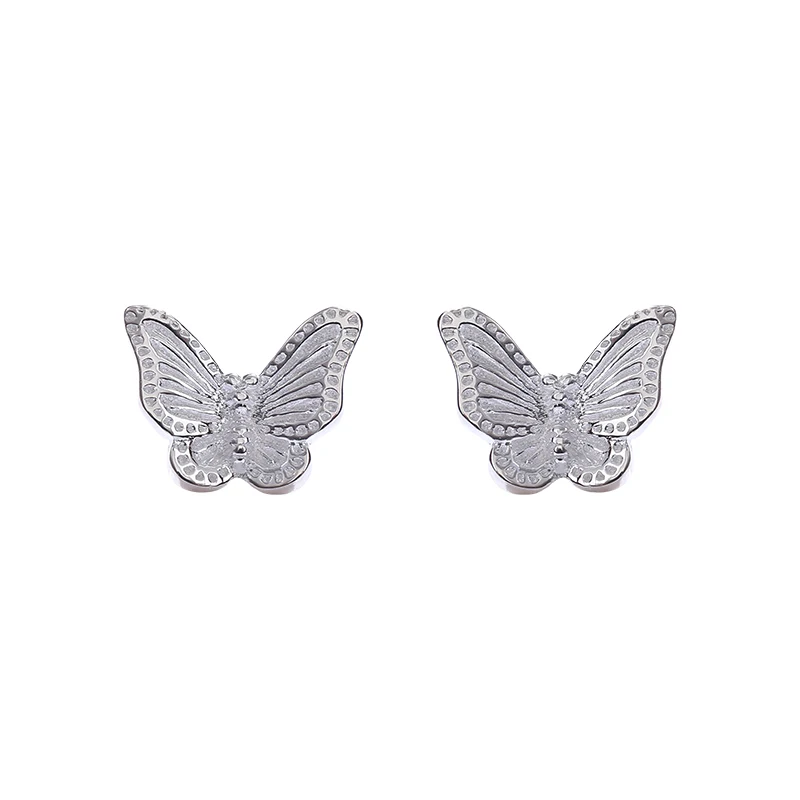 

E1071 Good quality Silver butterfly earrings for girls by Moyu