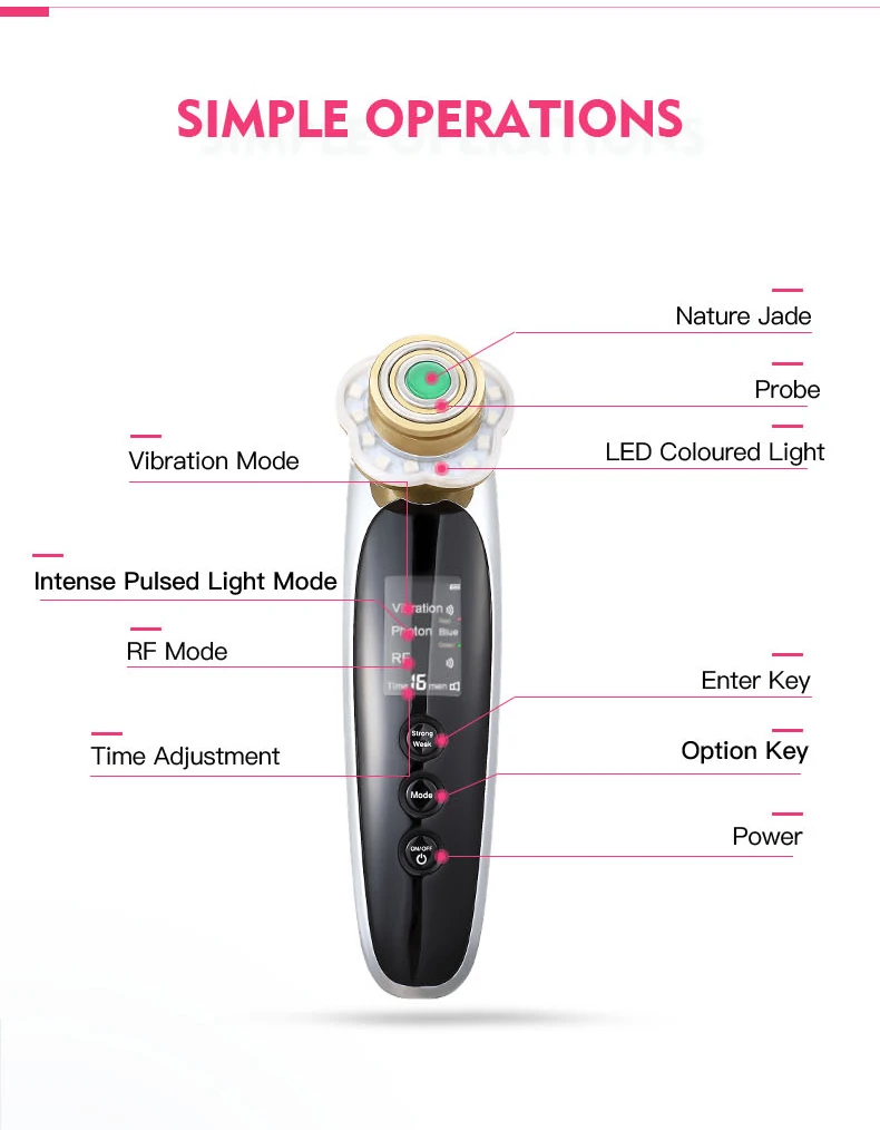 2019 New skin rejuvenation anti-aging Facial Lift RF Wrinkle Removal face massager Radio Frequency machine