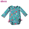 Kids Rash Guard Swimsuit Long Sleeves UPF 50+ Rompers Sun Protective Baby Sunsuit