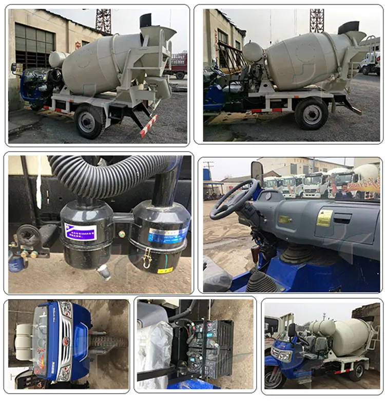 Zhengzhou Diesel Engine Mobile Self Loading Concrete Mixer Tank 3M3