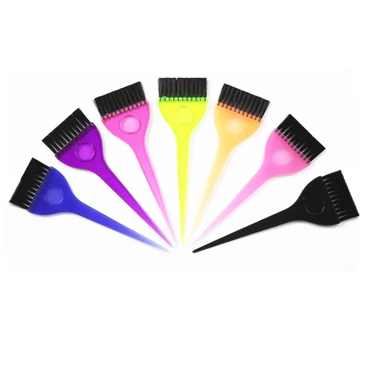 

Professional wholesale selling hair dye comb colorful hair tint brush for salon, Black yellow white pink