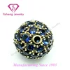 Handmade Brass Matel Setting Sapphire Stone Craft Bead