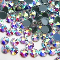 

the most shiny loose flat back rhinestone hot fix professional supplier 16 cutting facets ss20 ab crystal with 8 big and 8 small