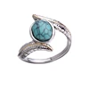 leaves jewelry ring fashion women bulk rings gold plated