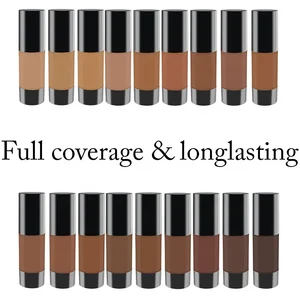 oem full coverage longlasting darker black skin liquid makeup foundation