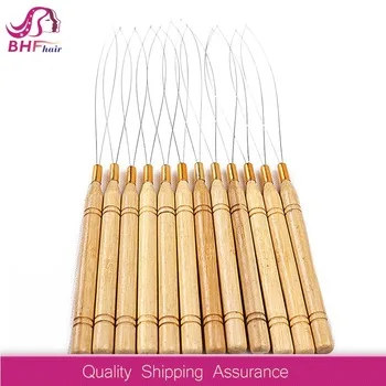 12pcs Micro Rings Loop Tool Loop Threader Pulling Needle Used With