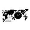 Creative Interesting World Map Clear Acrylic Wall Clock Modern Design