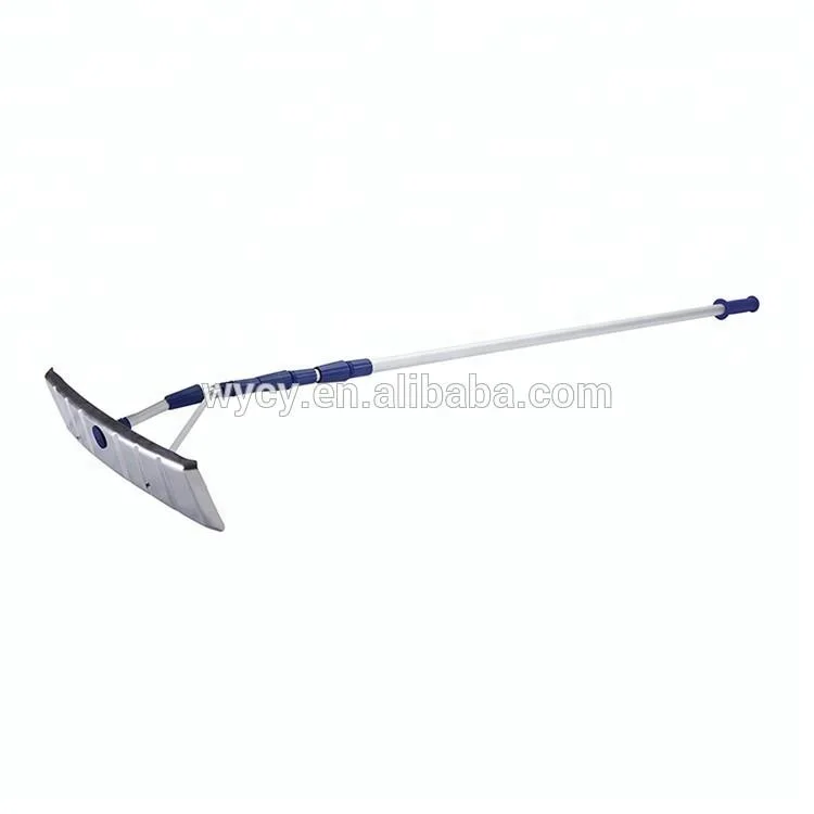 
Winter snow tools roof snow rake with wheels long handle aluminum telescopic pole 