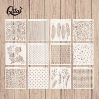 12pcs  PET Plastic Drawing Stencil set for Children Painting craft mskib shop