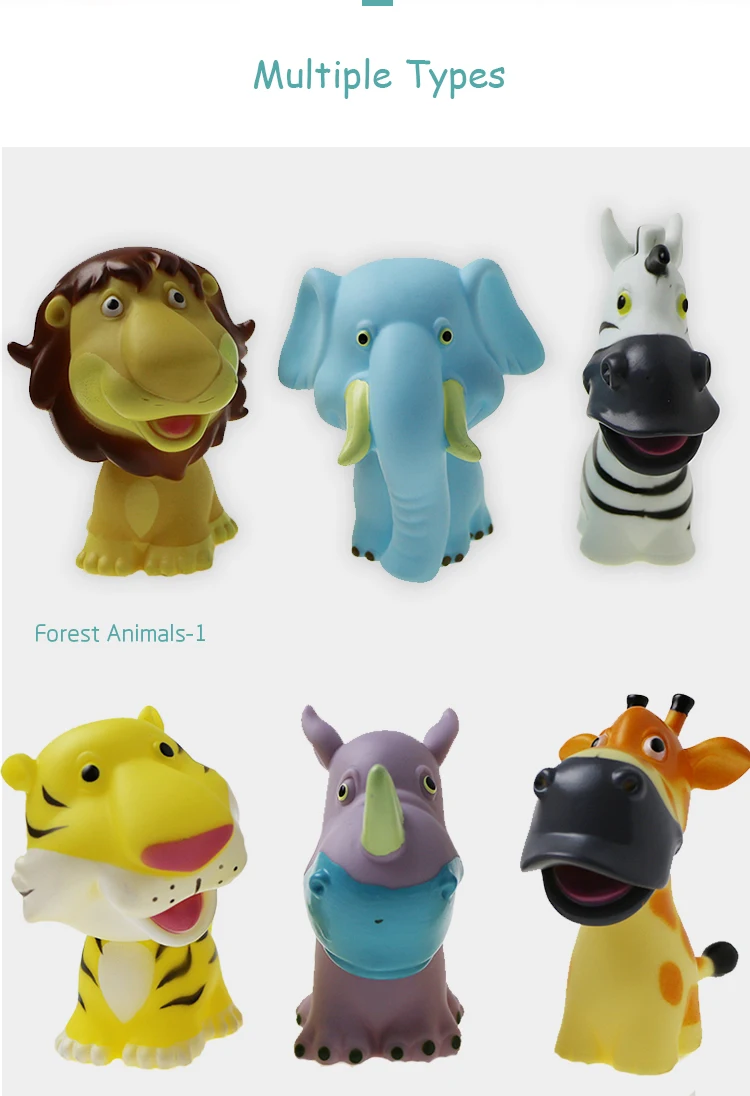 Baby Funny Bath Set Soft Material In Different Animal Shapes
