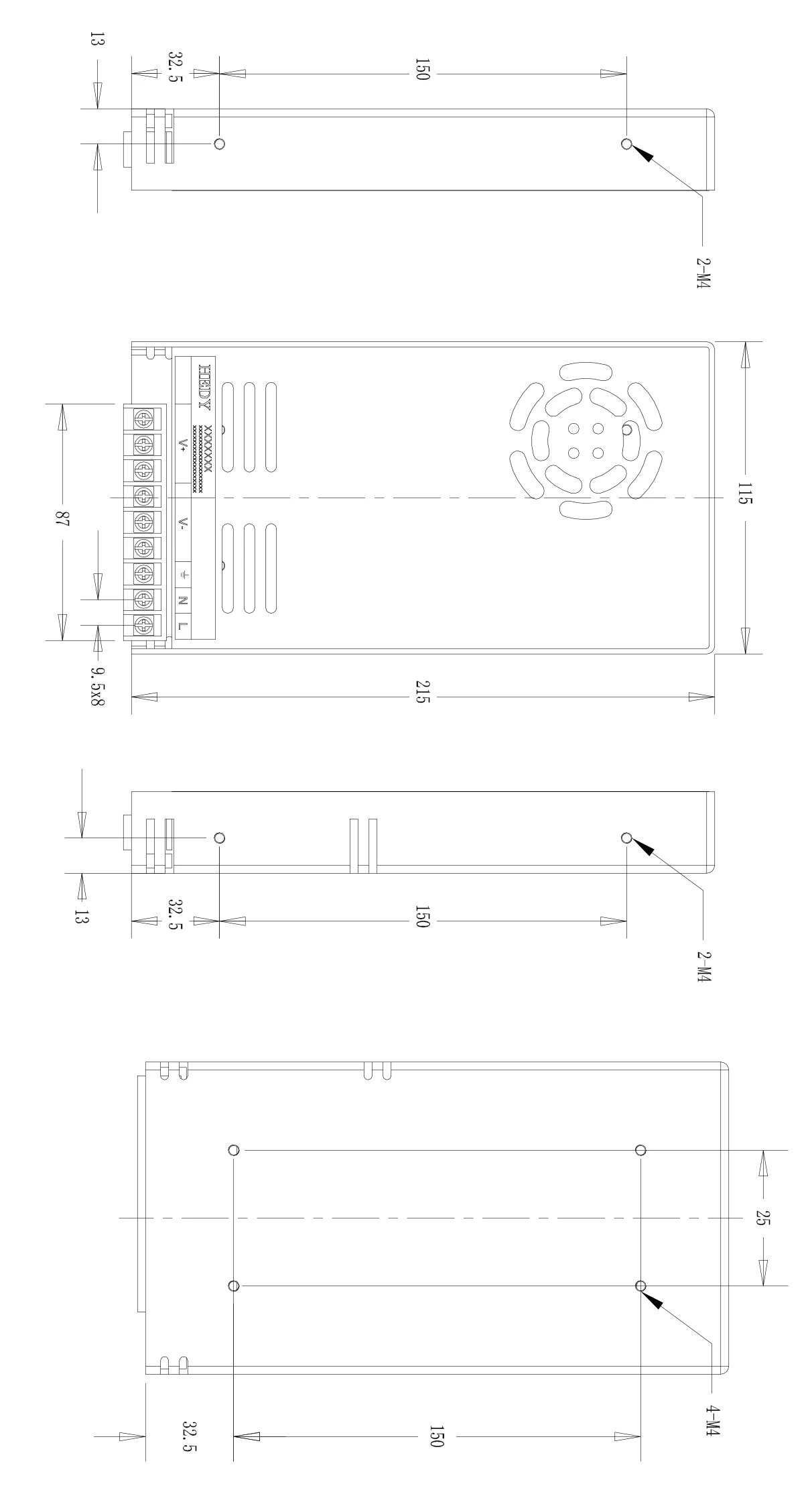 Ultrathin Power Supply Unit 5v 40a Power Supply 200w Led Power Supply