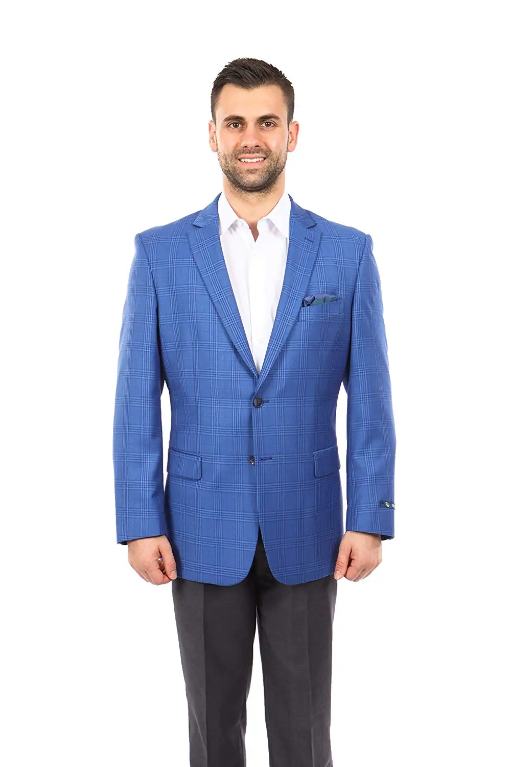TAZIO Mens Jacket Modern Fit Glen Check Blazer Sports Coat