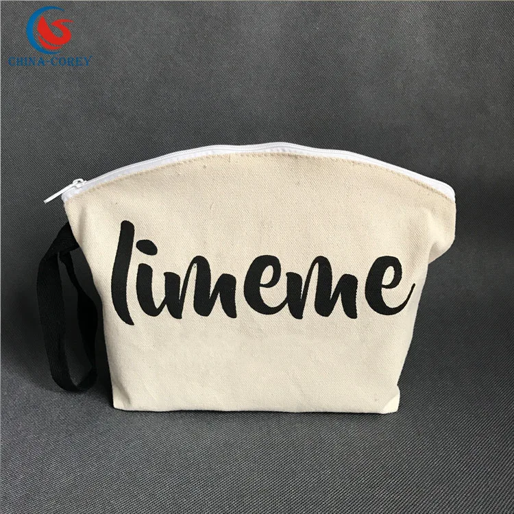 Buy Wholesale China Wholesale Canvas Cosmetic Pouch With Gold Printing Logo  Cotton Makeup Bag Canvas Cosmetic Bags & Canvas Cosmetic Bag,canvas Makeup  Bag,canvas Pouch at USD 0.8