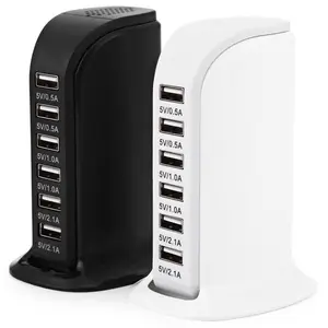 30W Multi 6 USB Ports Travel Charger Desktop Charging Station USB Power Adapter Fast Charger