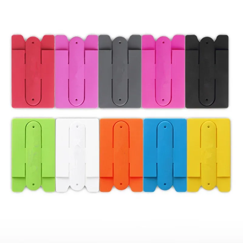 

Hot Sale Silicone Smartphone Card Holder Stand for Cell Phone, Pantone color