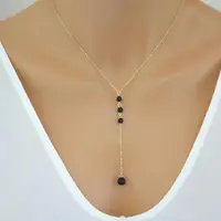 

Popular Simple Essential Oil Aromatherapy Nature Bead Lava Stone Long Pendant Diffuser Necklace