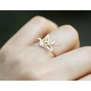 China Supply 925 Sterling Silver Cute Bird Rings Cute Style Animal Ring Adjustable For Female