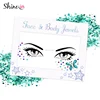Shinein Self-adhesive Face Jewels Rhinestone Tattoo Bohemian Style Butterfly Temporary Eyes Sticker Glitter Face Jewels for Cost