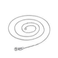 

Low price 18inches wholesale custom 925 Silver rolo chain link necklace made in italy
