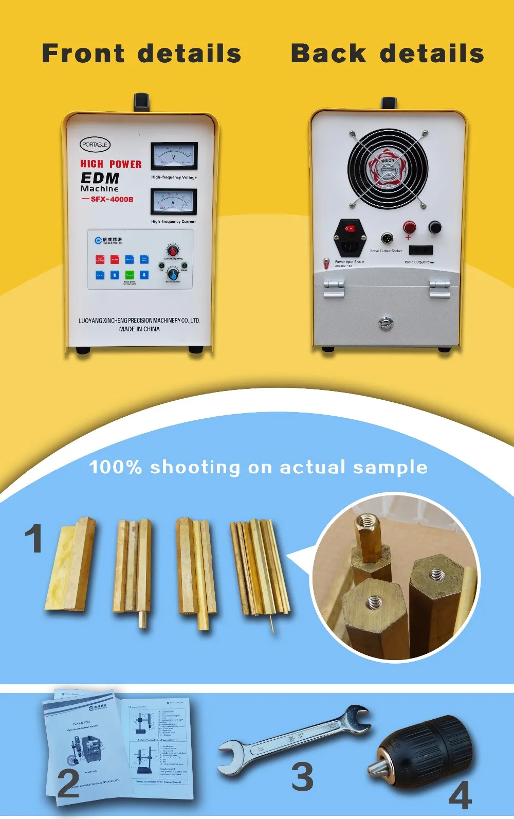 China new portable SFX-4000B machine for broken tap remover mini edm machine