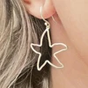 Big Hollow Fashion Gold Starfish Earrings Star Dangle Earrings Women