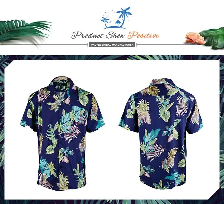 Made in China odm fashion beach designed viscose rayon shirts for men casual