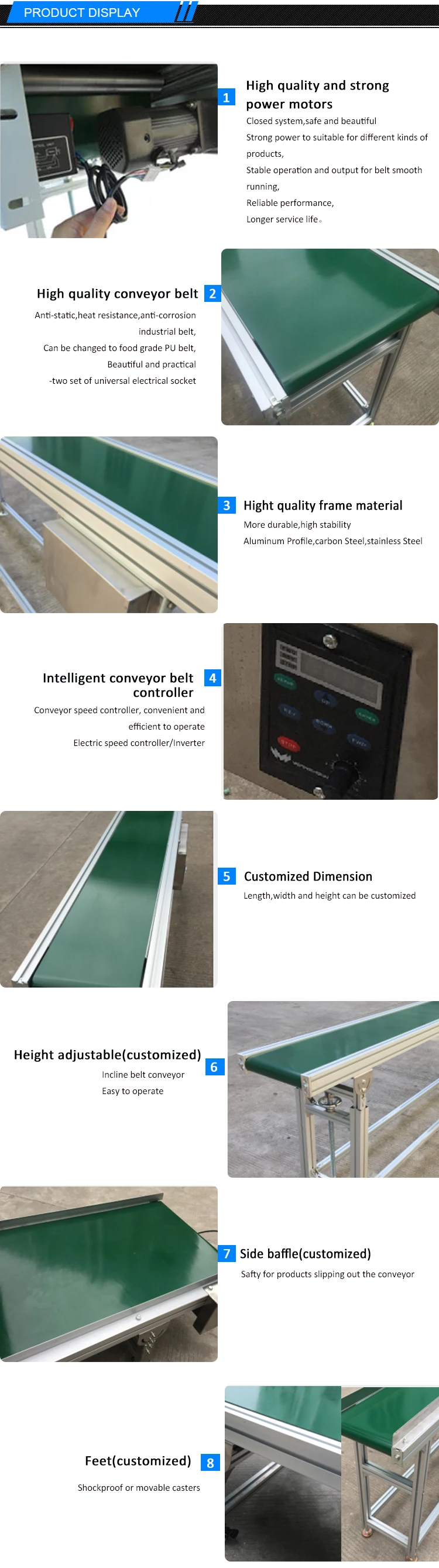 Industrial Electric Small Pvc Rubber Belt Conveyor System Buy Small