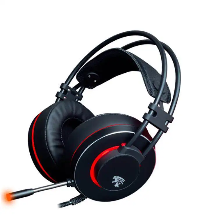 Custom Logo Glowing Stereo 3.5mm Gaming Headset Headphones With Microphone