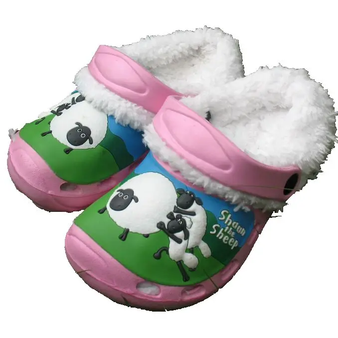 

Wholesale Winter Slippers Cotton Fabric Slippers EVA Clogs For Kids